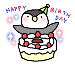 Pretty child penguin sticker #7389729