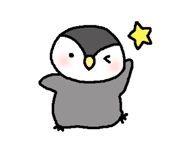 Pretty child penguin sticker #7389730