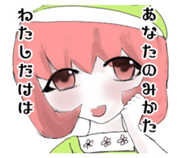crazy angel and devil feminine 2 sticker #7389976