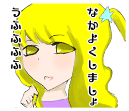 crazy angel and devil feminine 2 sticker #7389985