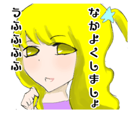crazy angel and devil feminine 2 sticker #7389985