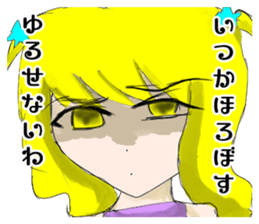 crazy angel and devil feminine 2 sticker #7389986