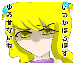 crazy angel and devil feminine 2 sticker #7389986