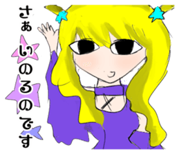 crazy angel and devil feminine 2 sticker #7389994