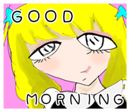 crazy angel and devil feminine 2 sticker #7390002