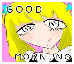 crazy angel and devil feminine 2 sticker #7390002
