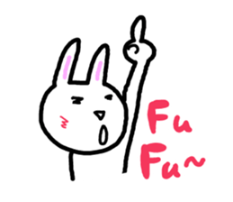 Peaceful rabbit 2 sticker #7390933