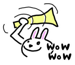 Peaceful rabbit 2 sticker #7390934