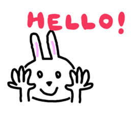 Peaceful rabbit 2 sticker #7390935