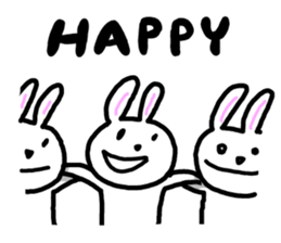 Peaceful rabbit 2 sticker #7390951