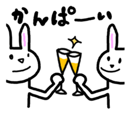 Peaceful rabbit 2 sticker #7390962