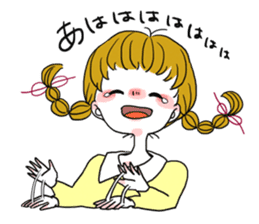 Plait hair girl sticker2 sticker #7391734