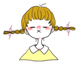 Plait hair girl sticker2 sticker #7391735
