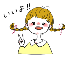 Plait hair girl sticker2 sticker #7391736