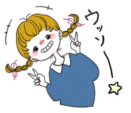 Plait hair girl sticker2 sticker #7391739