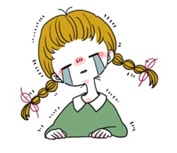 Plait hair girl sticker2 sticker #7391741