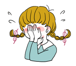 Plait hair girl sticker2 sticker #7391742