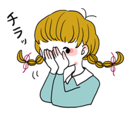 Plait hair girl sticker2 sticker #7391743