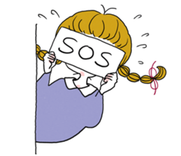 Plait hair girl sticker2 sticker #7391744