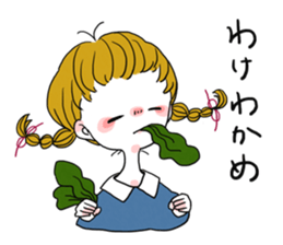 Plait hair girl sticker2 sticker #7391751