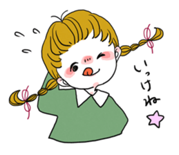 Plait hair girl sticker2 sticker #7391753