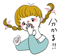Plait hair girl sticker2 sticker #7391754