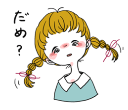 Plait hair girl sticker2 sticker #7391756