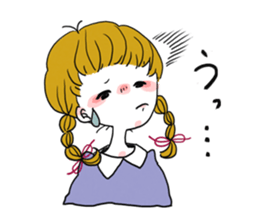 Plait hair girl sticker2 sticker #7391757