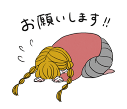 Plait hair girl sticker2 sticker #7391763