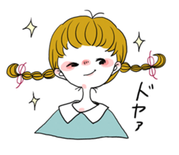 Plait hair girl sticker2 sticker #7391764