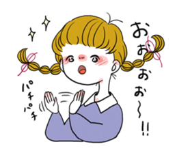 Plait hair girl sticker2 sticker #7391765
