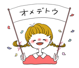 Plait hair girl sticker2 sticker #7391767