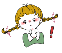 Plait hair girl sticker2 sticker #7391768