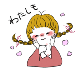 Plait hair girl sticker2 sticker #7391771