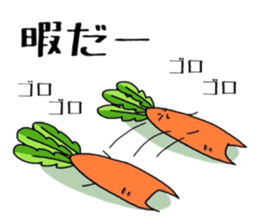 japanese radish and carrot sticker #7392145