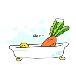 japanese radish and carrot sticker #7392151