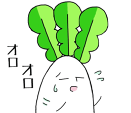 japanese radish and carrot sticker #7392156