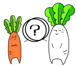 japanese radish and carrot sticker #7392160