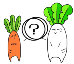 japanese radish and carrot sticker #7392160