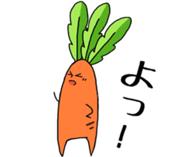 japanese radish and carrot sticker #7392164