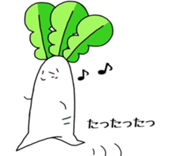 japanese radish and carrot sticker #7392171