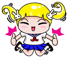 Love Funny yellow haired girl sticker #7393214