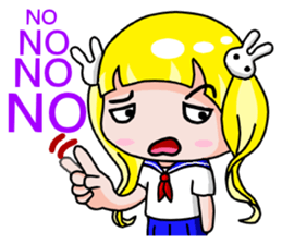 Love Funny yellow haired girl sticker #7393220