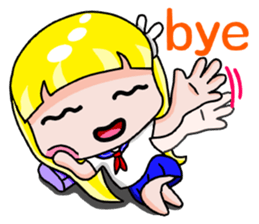 Love Funny yellow haired girl sticker #7393244