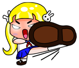 Love Funny yellow haired girl sticker #7393251