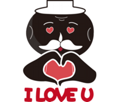 Black date dad & Red date mom Family sticker #7394998