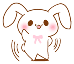 Moonlit night Child rabbit. fluffy! sticker #7396658