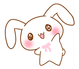 Moonlit night Child rabbit. fluffy! sticker #7396659