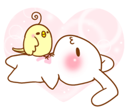 Moonlit night Child rabbit. fluffy! sticker #7396680