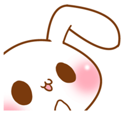 Moonlit night Child rabbit. fluffy! sticker #7396687